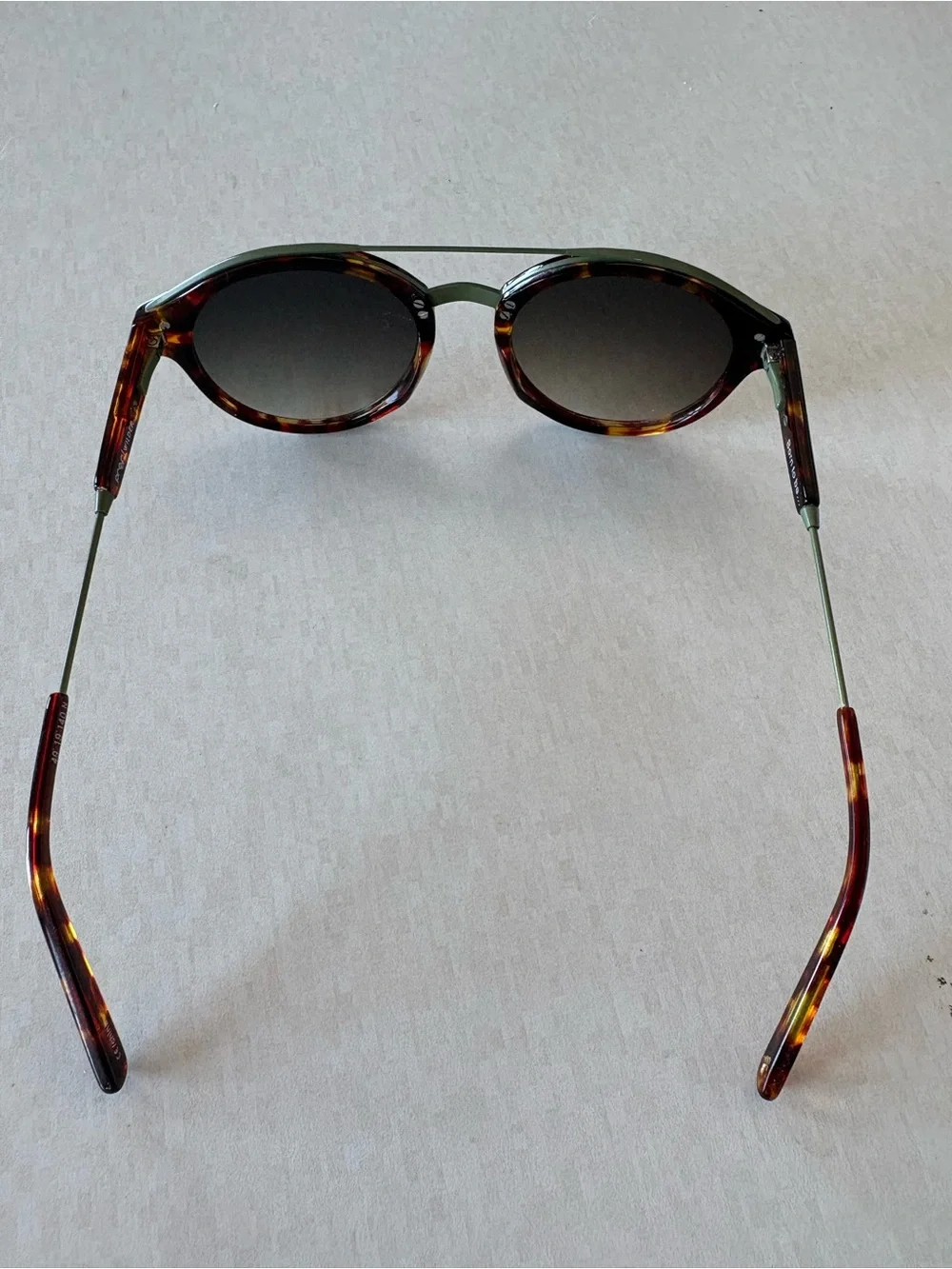 Round Tortoiseshell Sunglasses with Double Bridge